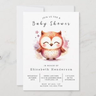 Invitation Baby shower numérique chou élégant