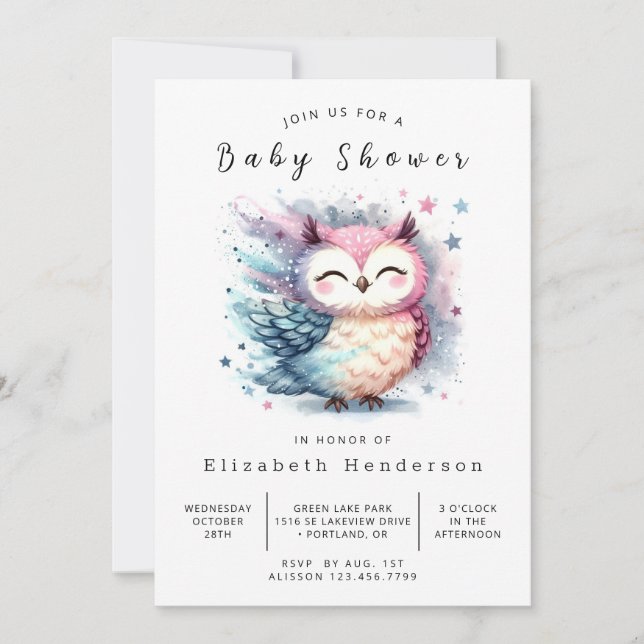 Invitation Baby shower numérique classique (Devant)