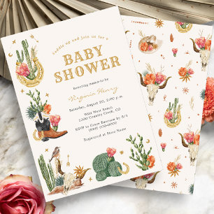 Invitation Baby shower occidental