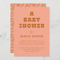 Baby shower occidental Brown de corail minimal