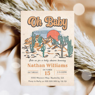 Invitation Baby shower occidental Cowboy
