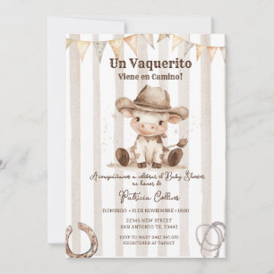 Invitation Baby shower occidental espagnol Vaquerito Cowboy