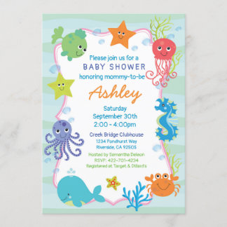 Invitation baby shower Océan