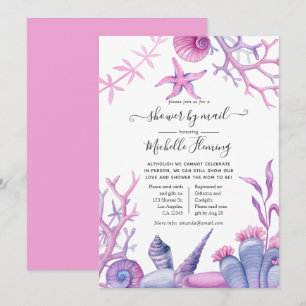 Invitation Baby Shower Océan Aquarelle par la Poste