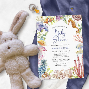 Invitation Baby shower océanique