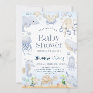 Invitation Baby shower océanique