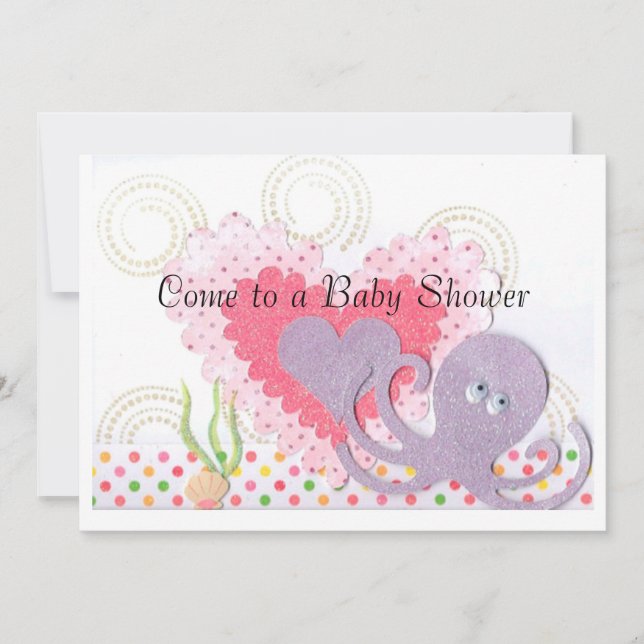 Invitation Baby shower Octopus (Devant)