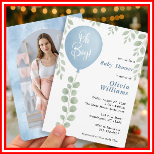 Invitation Baby Shower Oh Boy Photo