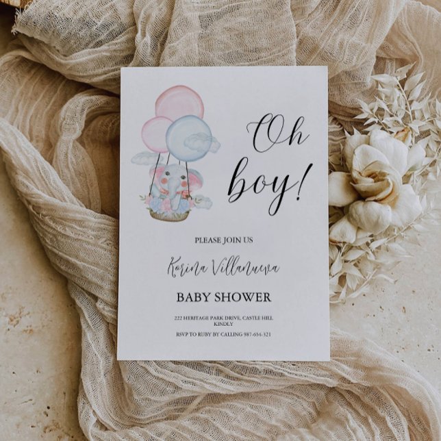 Invitation Baby shower, Oh Invitation Garçon, (Boy Baby Shower Invitation, Oh Boy Invitation, Invitation)
