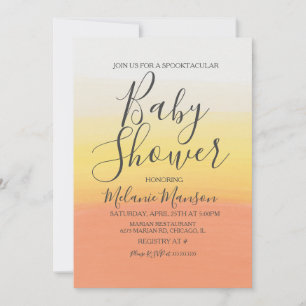 Invitation Baby shower Ombre Halloween Candy Corn