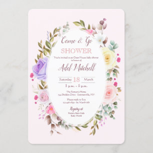 Invitation Baby shower Open House Come and Go