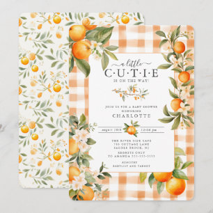 Invitation Baby shower Orange Blossom Bliss