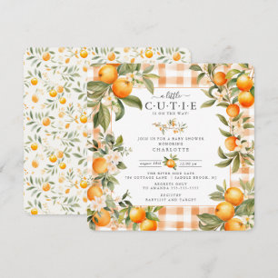 Invitation Baby shower Orange Blossom Bliss