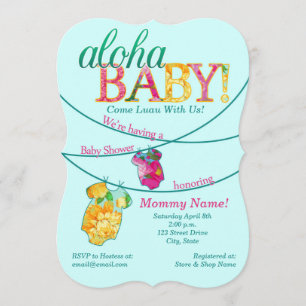 Invitation Baby shower Ornate Luau