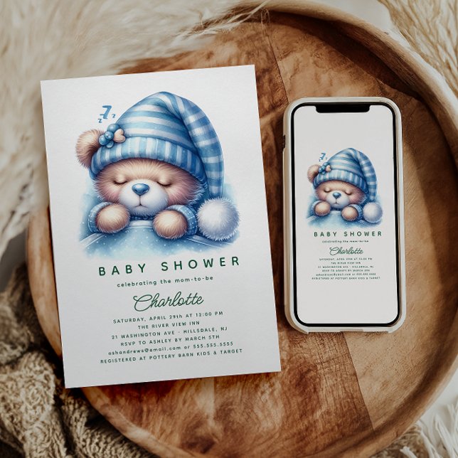 Invitation Baby Shower Our Ours Ourscute Teddy Bear (Créateur téléchargé)