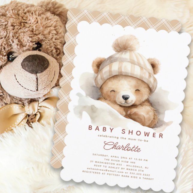 Invitation Baby shower Ours (Créateur téléchargé)