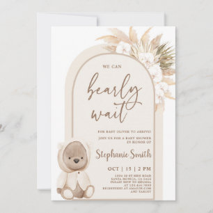 Invitation Baby shower Ours Arch Boho