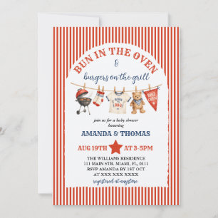Invitation Baby Shower Ours BBQ Burger