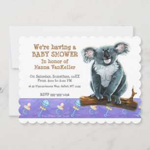 Invitation Baby shower Ours de Koala