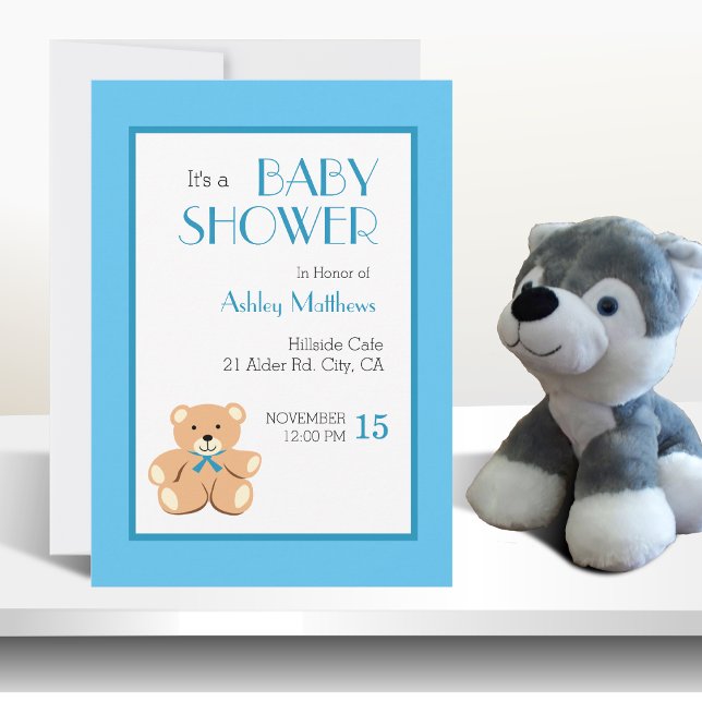 Invitation Baby Shower Ours en Peluche (Créateur téléchargé)