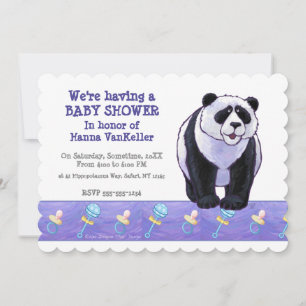 Invitation Baby shower Ours Panda Cute