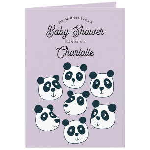 Invitation Baby shower Ours Panda géant