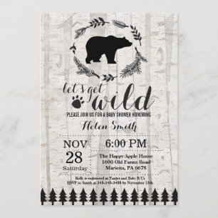 Invitation Baby shower Ours Polaire