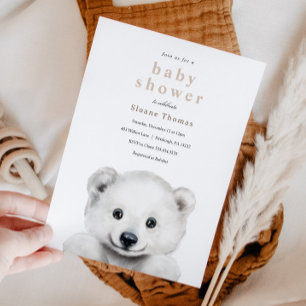 Invitation Baby shower Ours Polaire