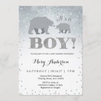 Invitation Baby shower Ours Polaire