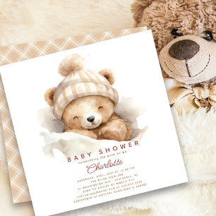 Invitation Baby shower Ours Snuggle