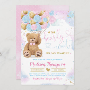 Invitation Baby shower Ours Teddy