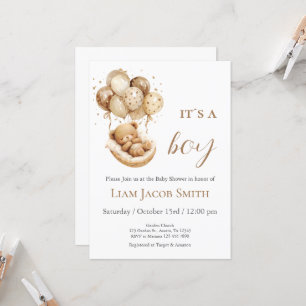 Invitation Baby shower Ours Teddy