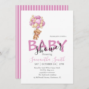 Invitation Baby shower Ours Teddy