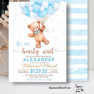 Invitation Baby shower Ours Teddy On Peut Bearly W