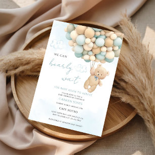 Invitation Baby-Shower Ourson Bleu