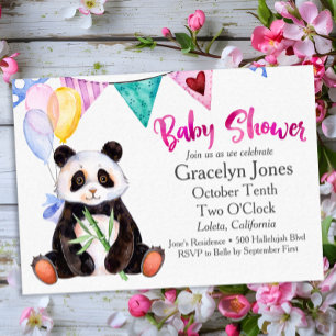Invitation Baby shower Panda