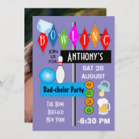 Baby shower papa chelor Retro Bowling Party