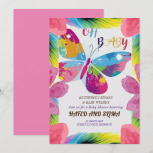 Invitation Baby shower papillon, Bébé papillon S