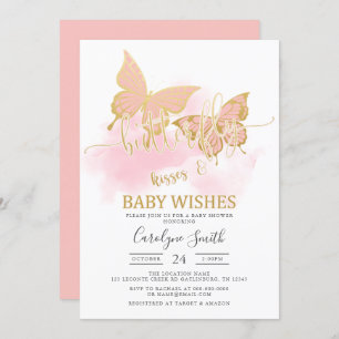 Invitation Baby shower Papillon de pêche