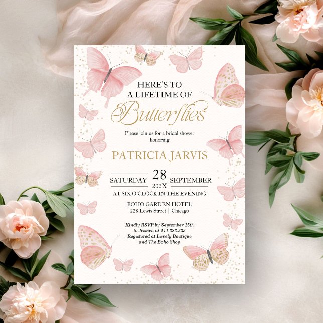 Invitation Baby Shower papillons pour un mariage (Créateur téléchargé)