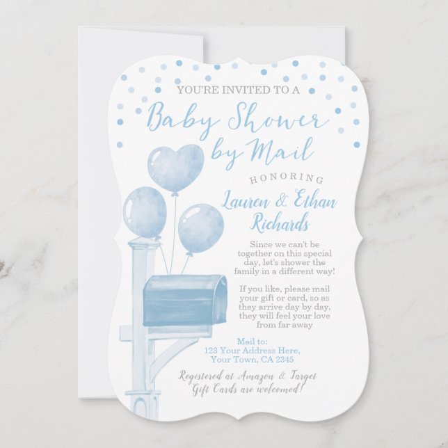 Invitation Baby shower par courrier (Devant)