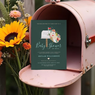 Invitation Baby shower Par Courrier Douche Mommy-To-Be De Far