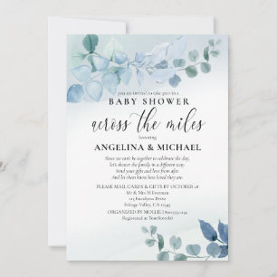 Invitation Baby shower par Mail Dusty Eucalyptus Botanique