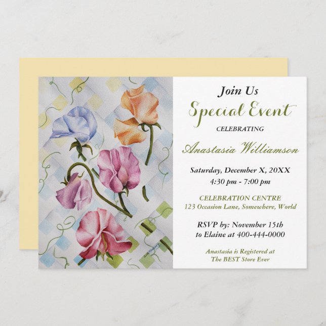 INVITATION BABY SHOWER PARTY (Devant / Derrière)