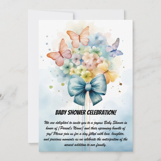 Invitation baby shower Party (Devant)