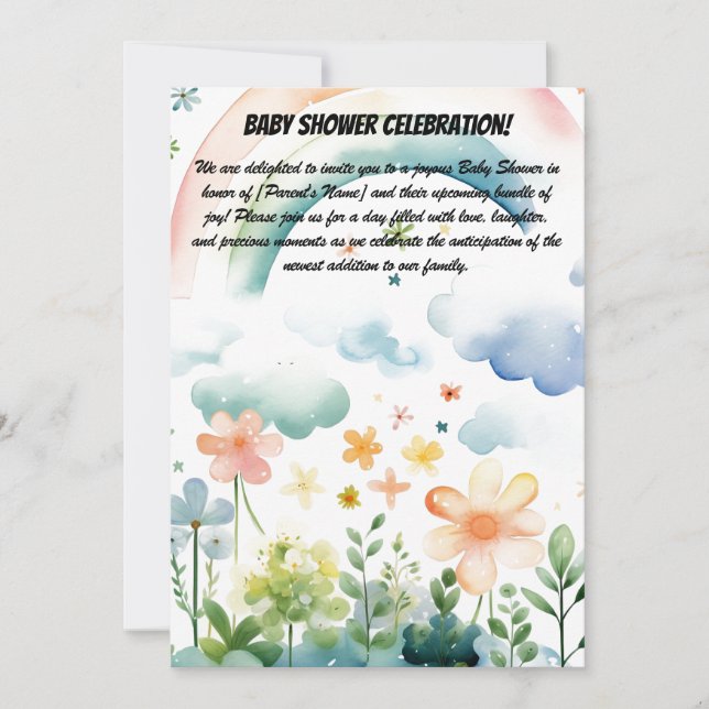 Invitation baby shower Party (Devant)