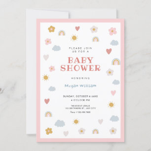 Invitation Baby shower Pastel