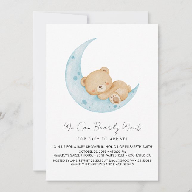 Invitation Baby-Shower Pastel à Ballons (Devant)