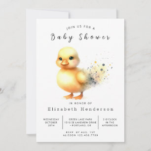 Invitation Baby shower Pastel Custom Duck