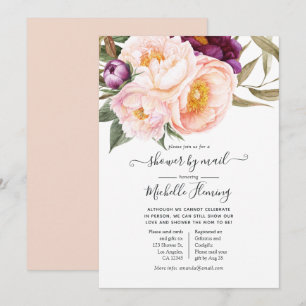 Invitation Baby shower Pastel Floral par courrier